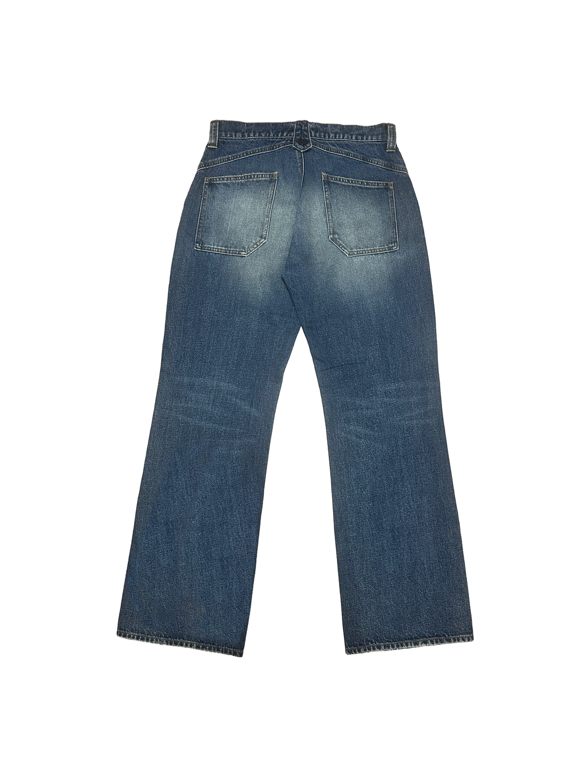 Button Flap Bootcut Jeans - Washed Indigo | STOCK - DECEMBER 19, 9PM JST