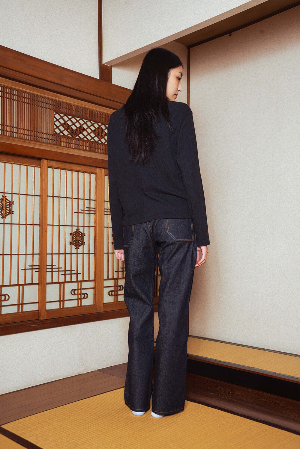 Button Flap Bootcut Jeans - Raw Indigo | STOCK - NOVEMBER 28, 9PM JST