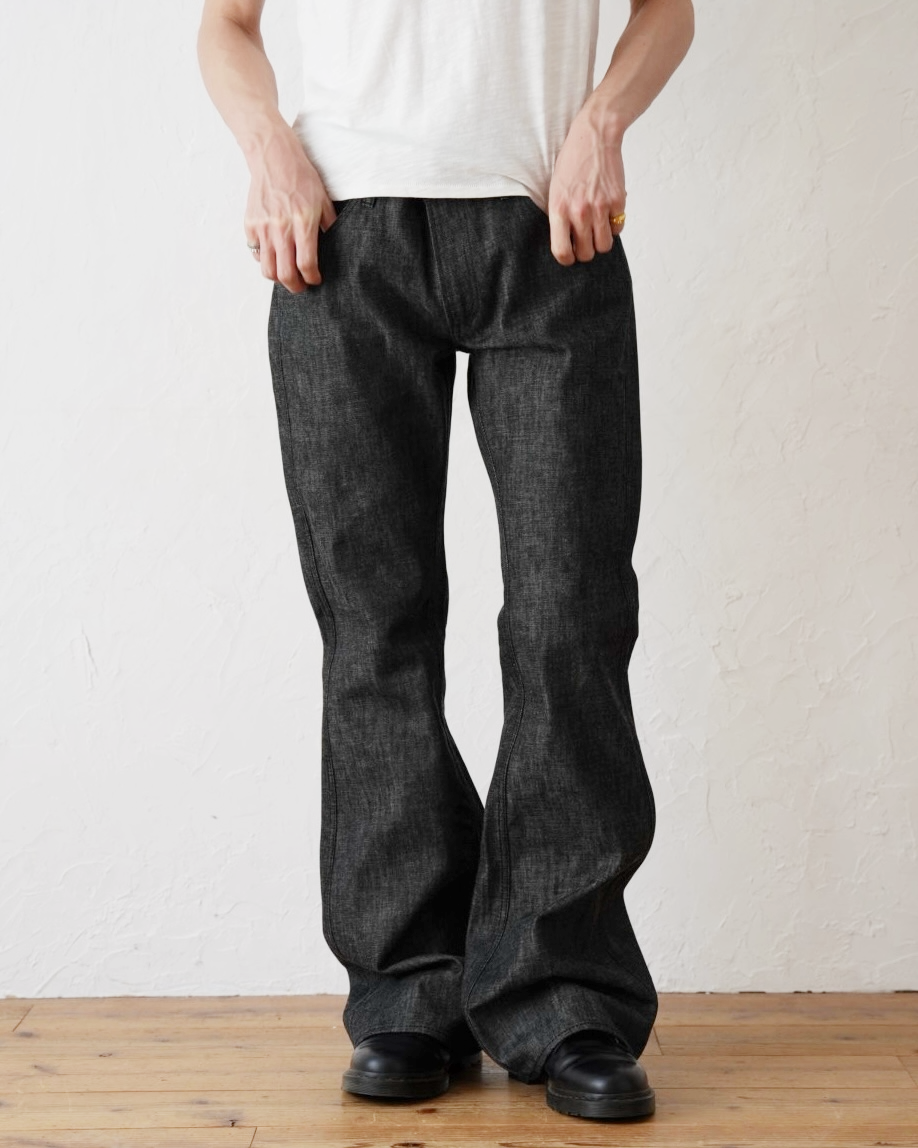 Japanese Bell Bottom Jeans – Black