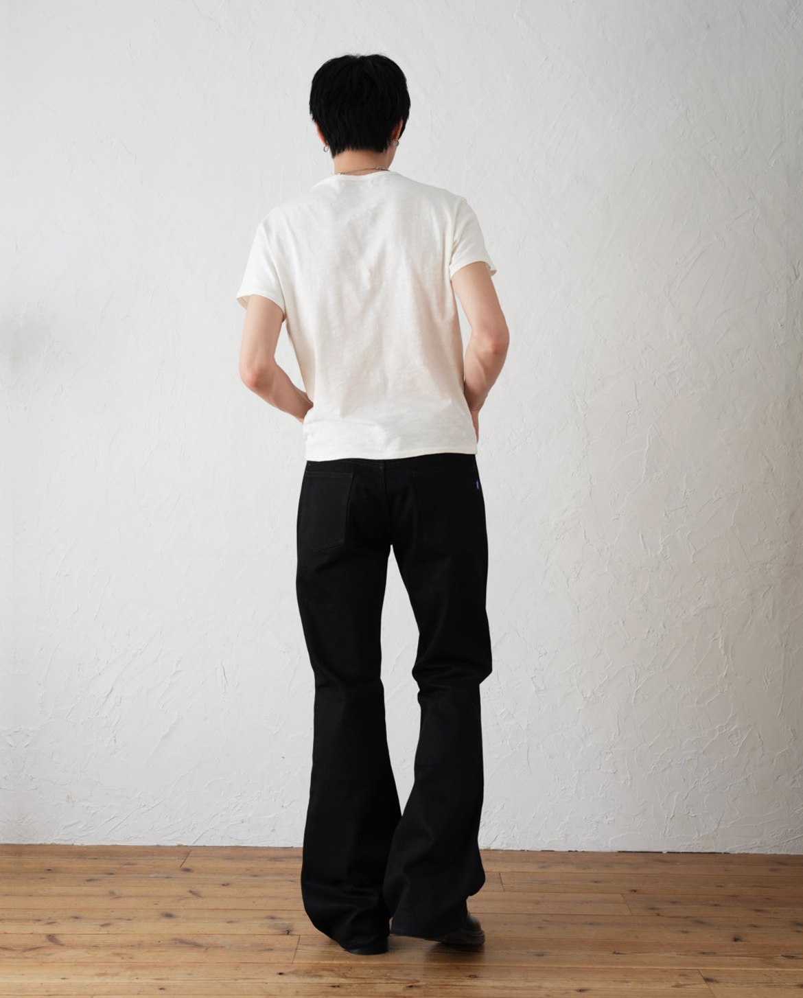 Japanese Bell Bottom Jeans – Black/Black