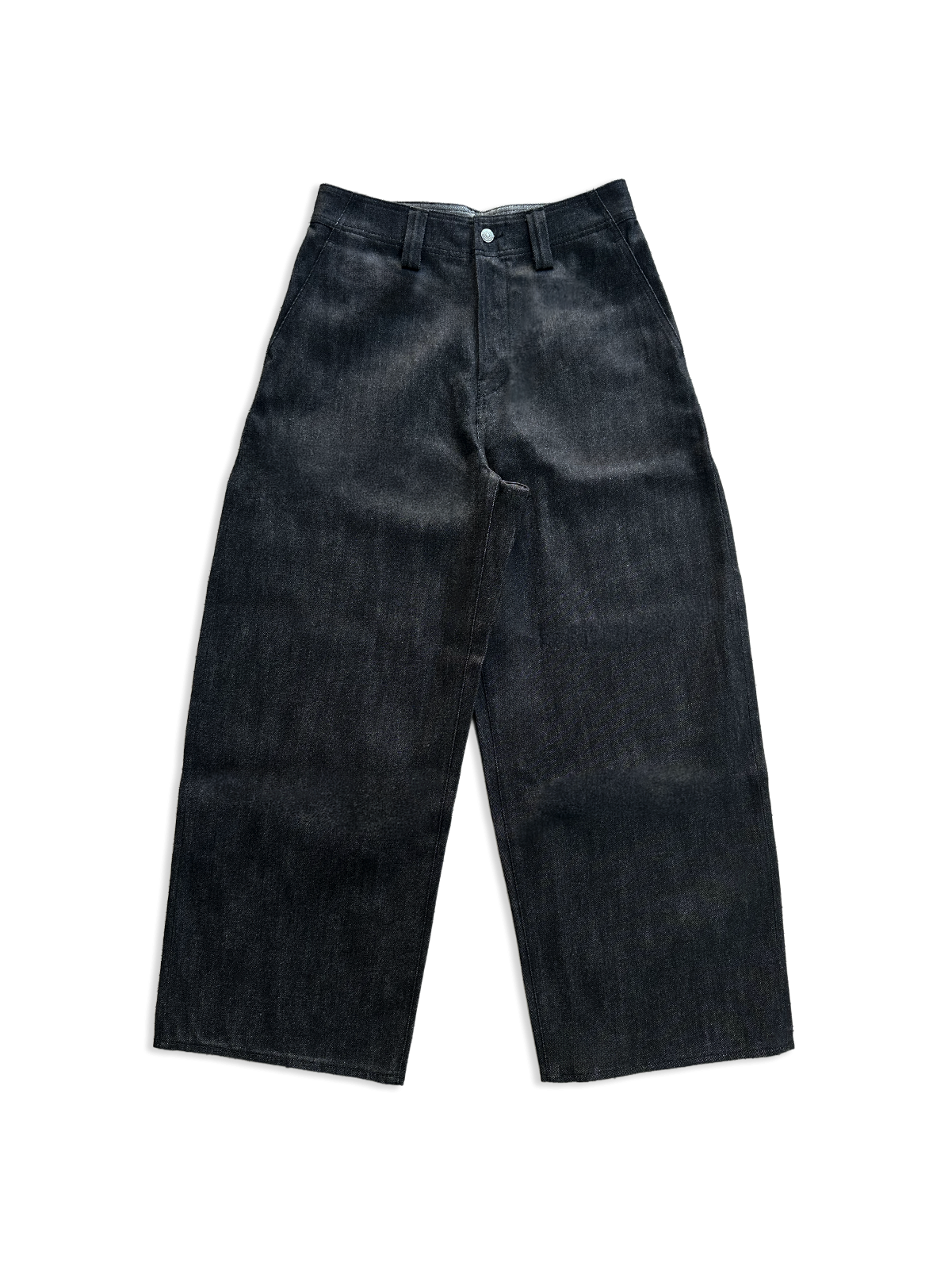 Japanese Selvedge Curved-Leg Jeans - black