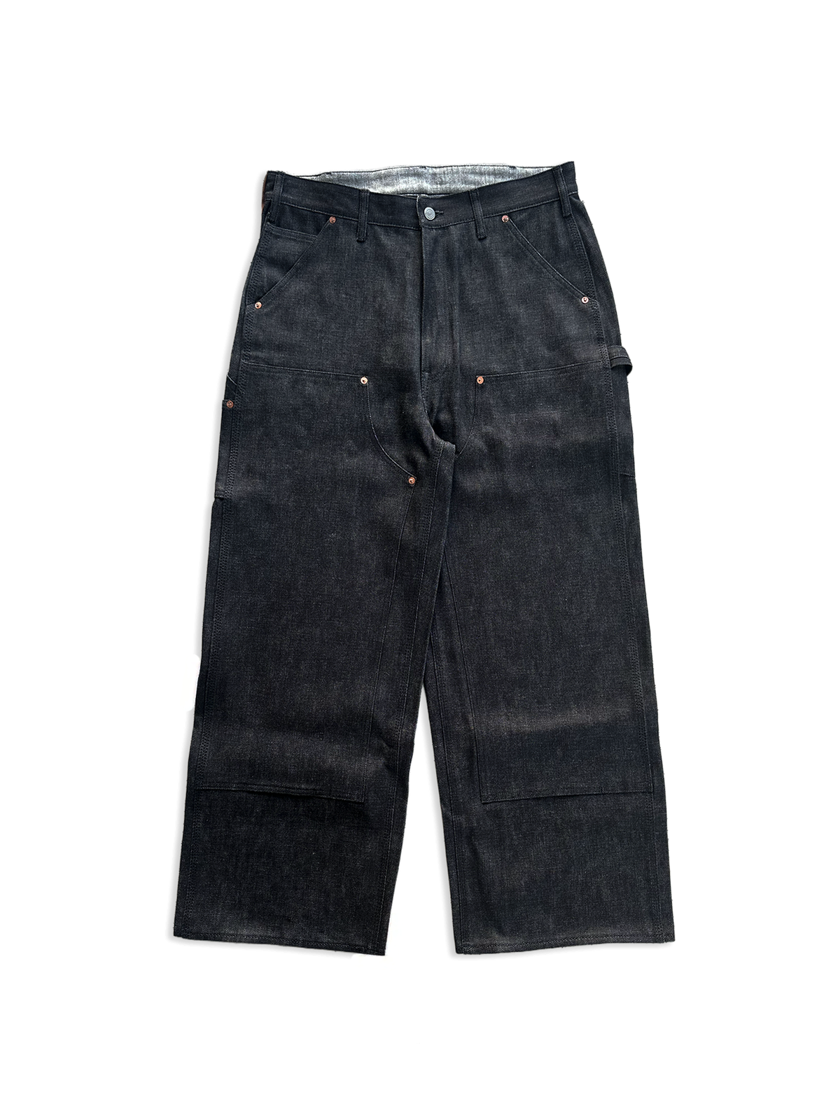 パンツ Double Belt Baggy Denim Coating Black パンツ Double Belt Baggy Denim Coating Black 楽天市場】【BAGGY