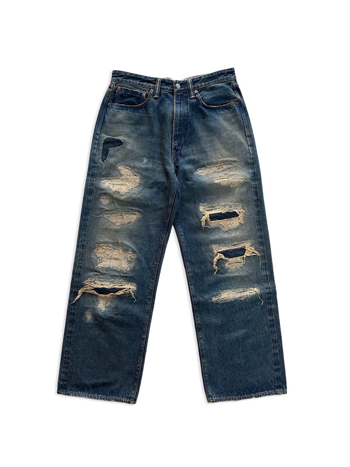 Japanese Selvedge Straight Jeans – 10 Years Aged