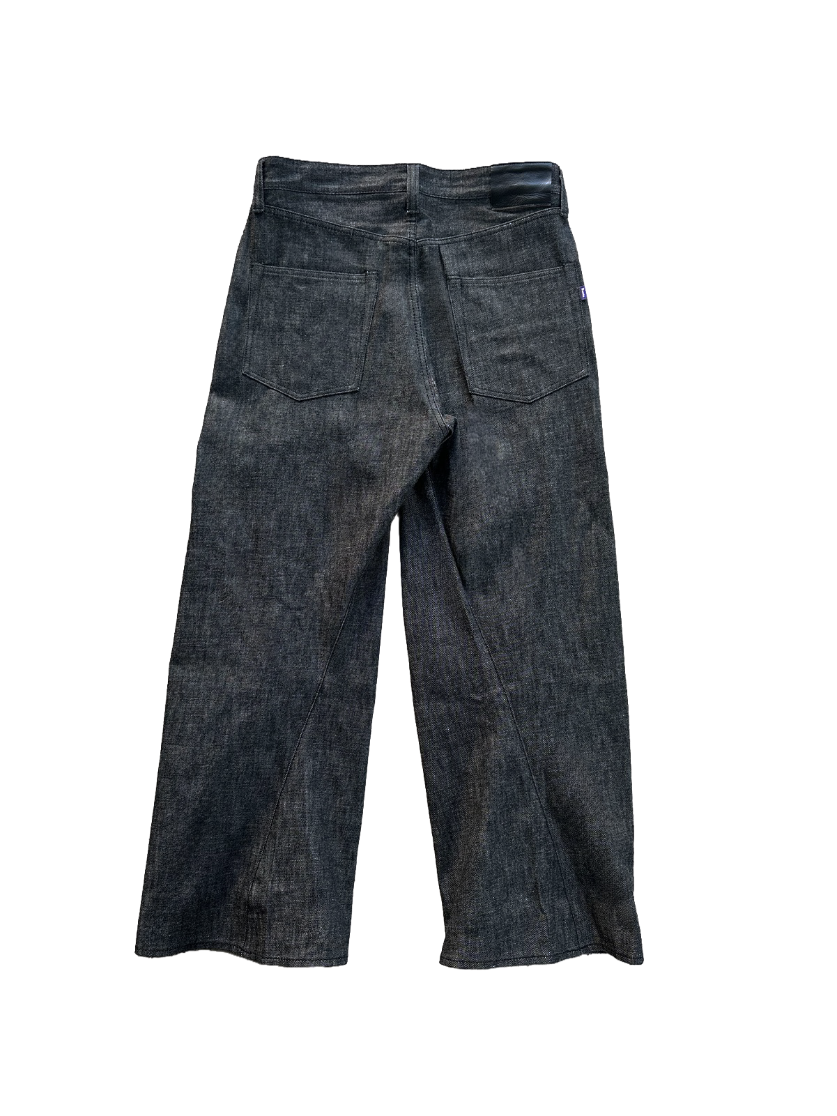 Japanese 3D Wide-Leg Jeans - Black