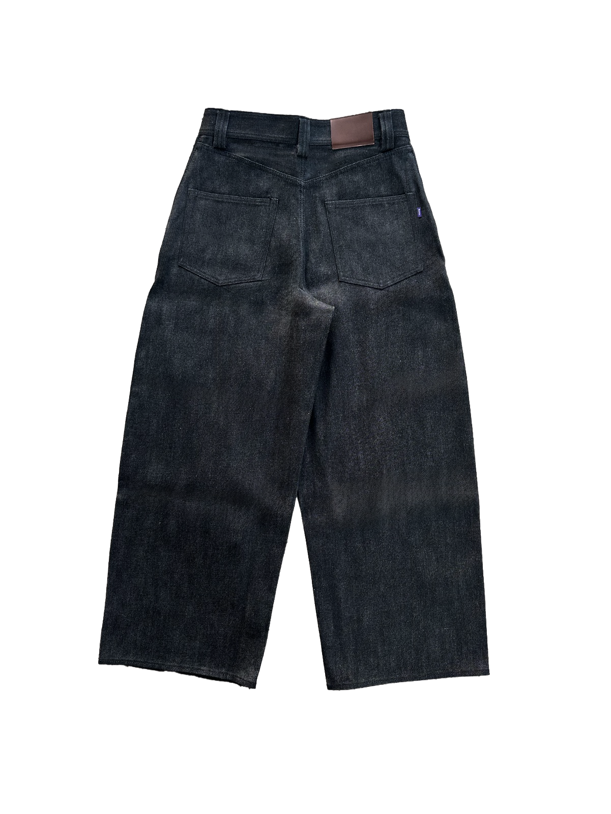 Japanese Selvedge Curved-Leg Jeans - black