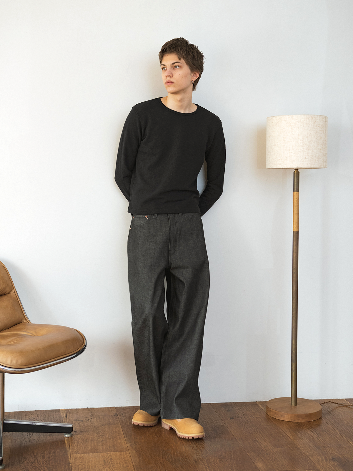 Japanese Selvedge Baggy Jeans – Black