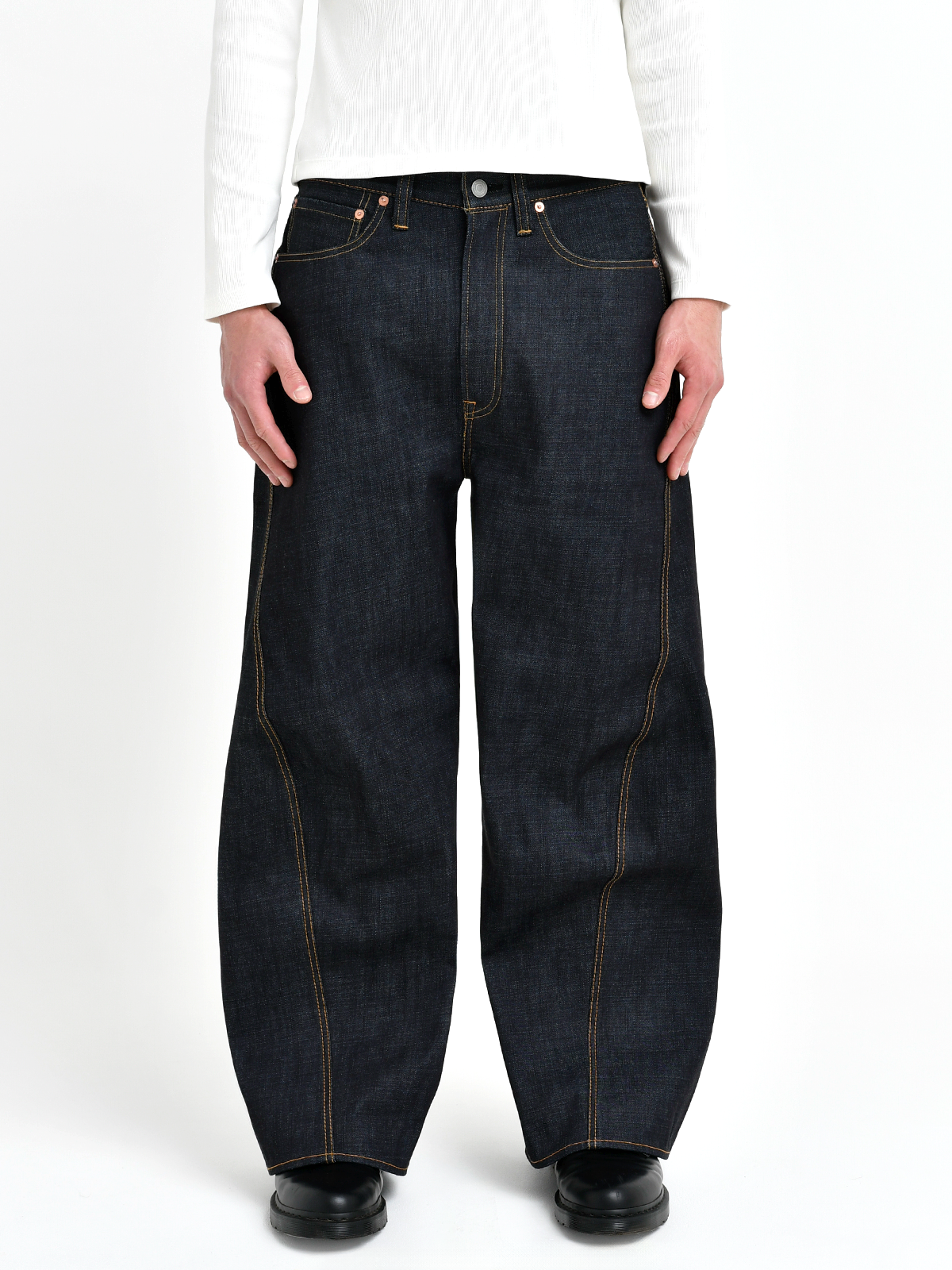 Japanese 3D Wide-Leg Jeans - Indigo