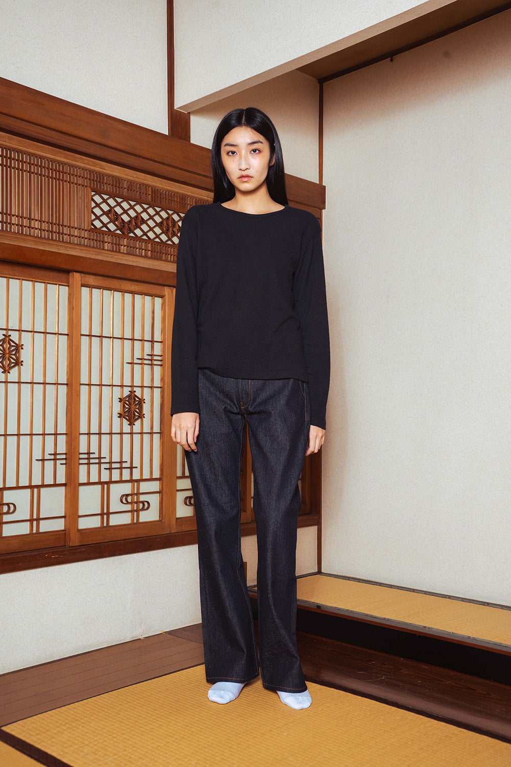 Button Flap Bootcut Jeans - Raw Indigo | STOCK - NOVEMBER 28, 9PM JST