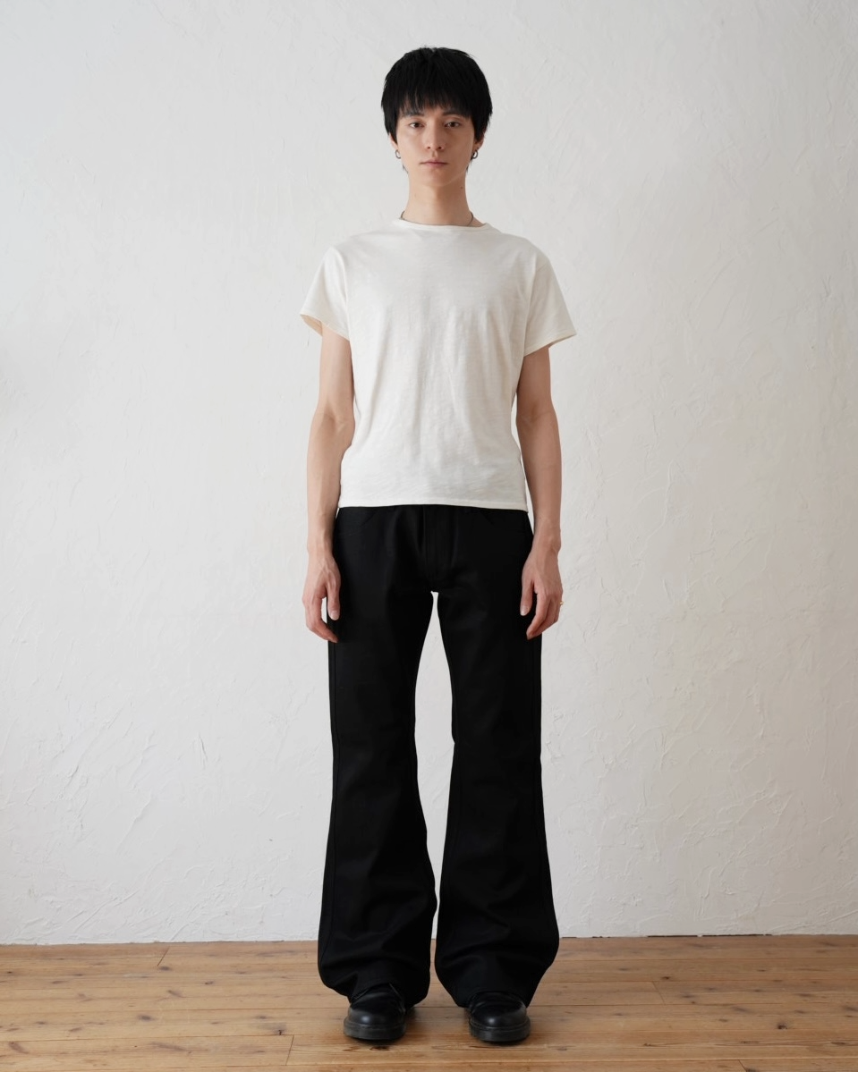 Japanese Bell Bottom Jeans – Black/Black