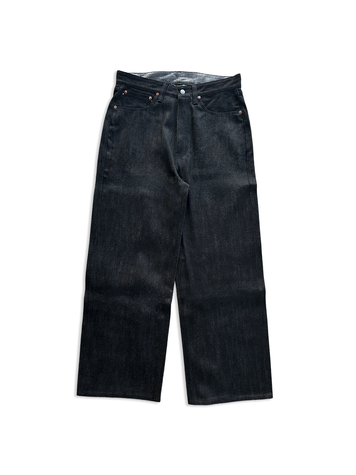 Japanese Selvedge Baggy Jeans – Black