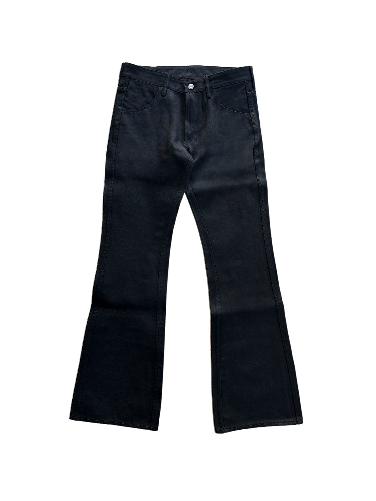 Japanese Bell Bottom Jeans – Black/Black