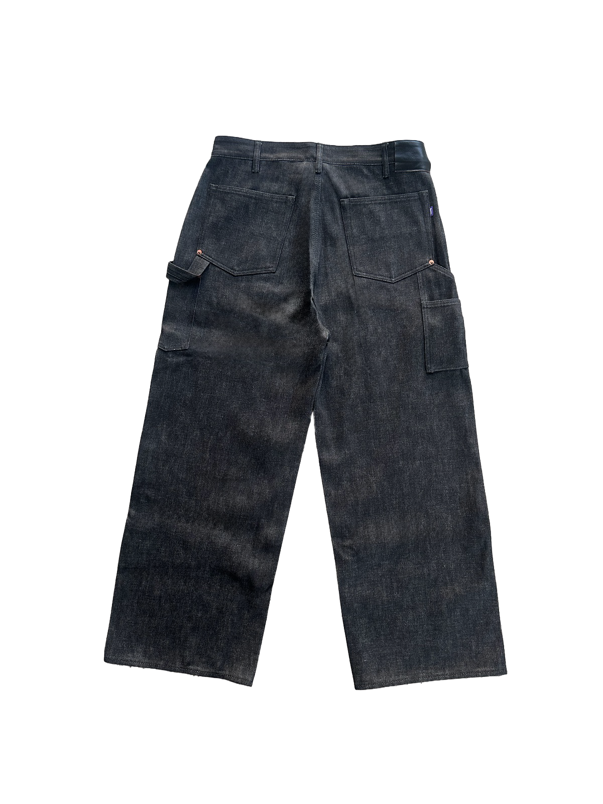 Japanese Double Knee Denim Pants - Black