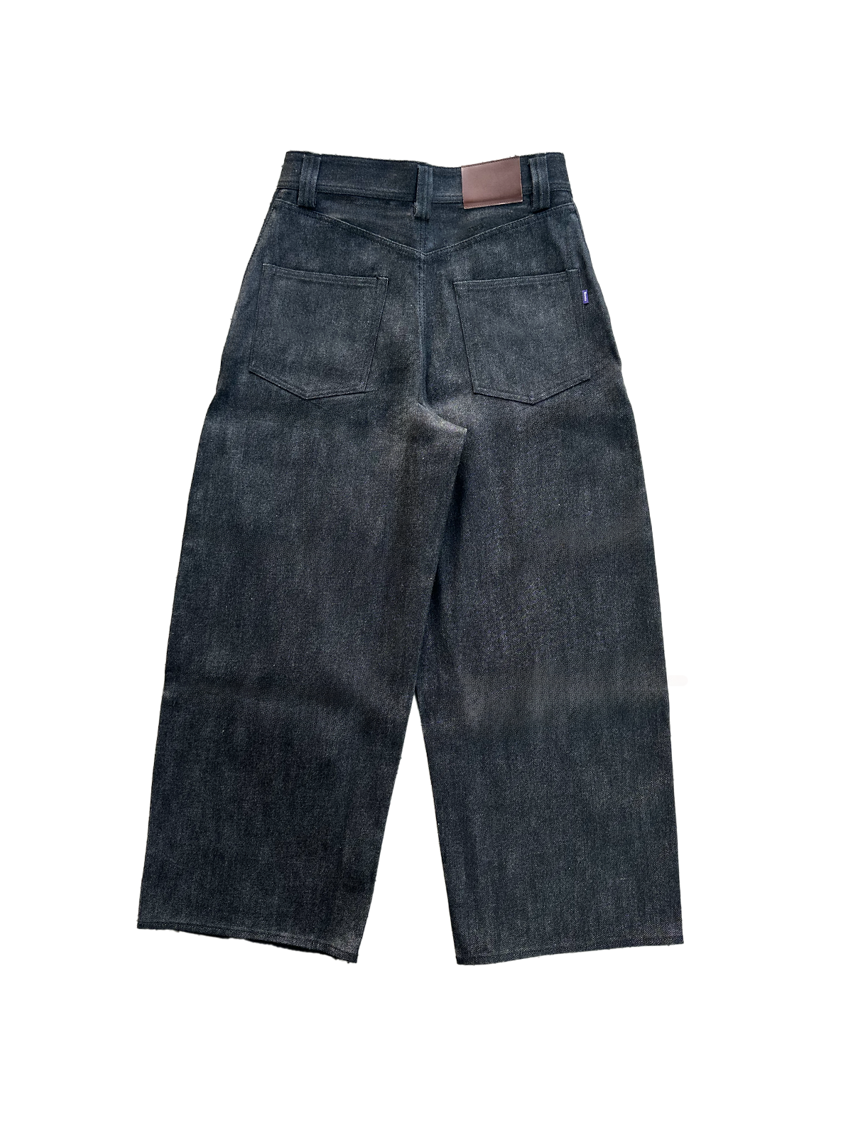 Japanese Selvedge Curved-Leg Jeans - black