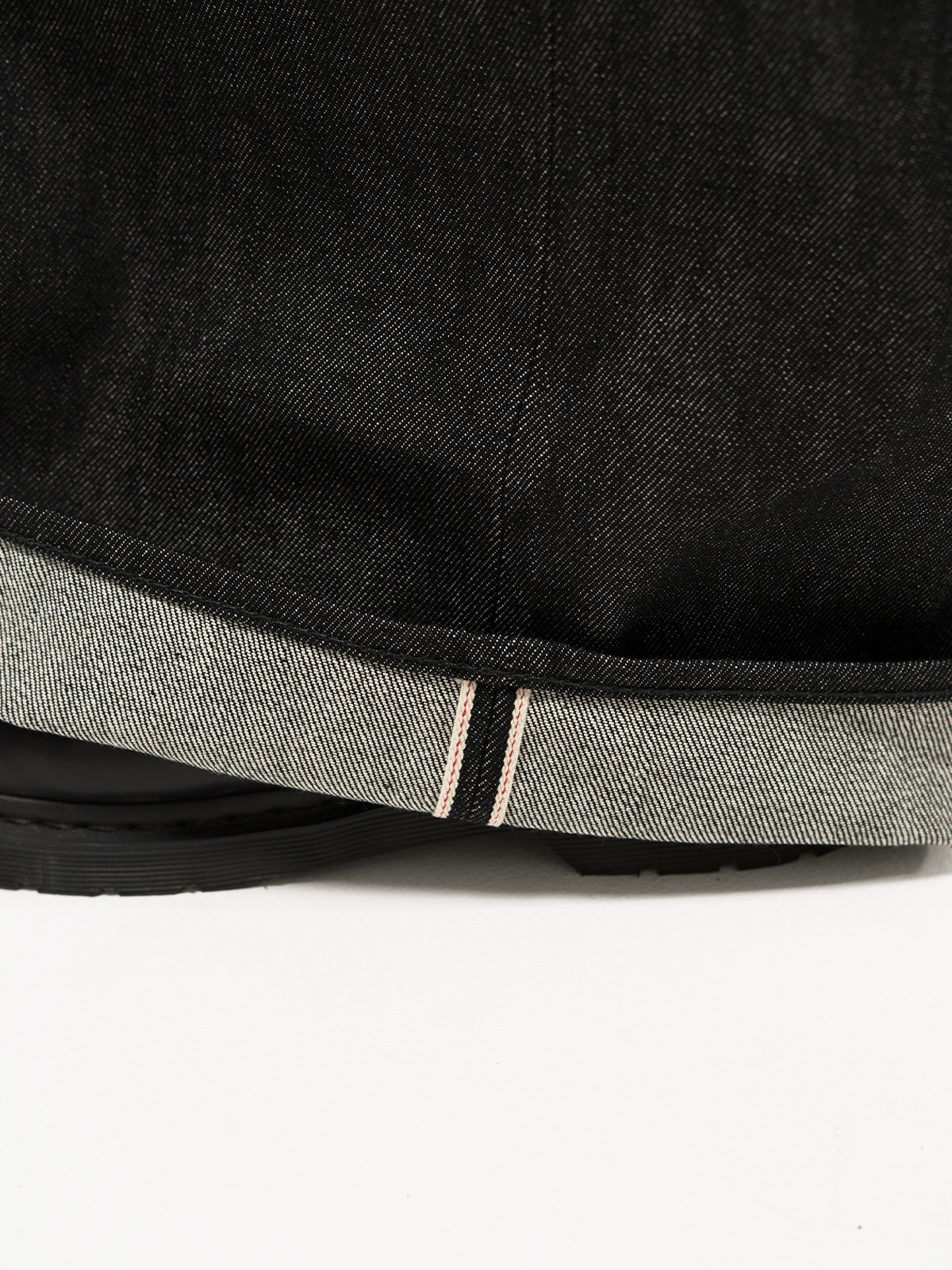 Japanese Selvedge Curved-Leg Jeans - black | New Drop: 9/27 20:00 JST