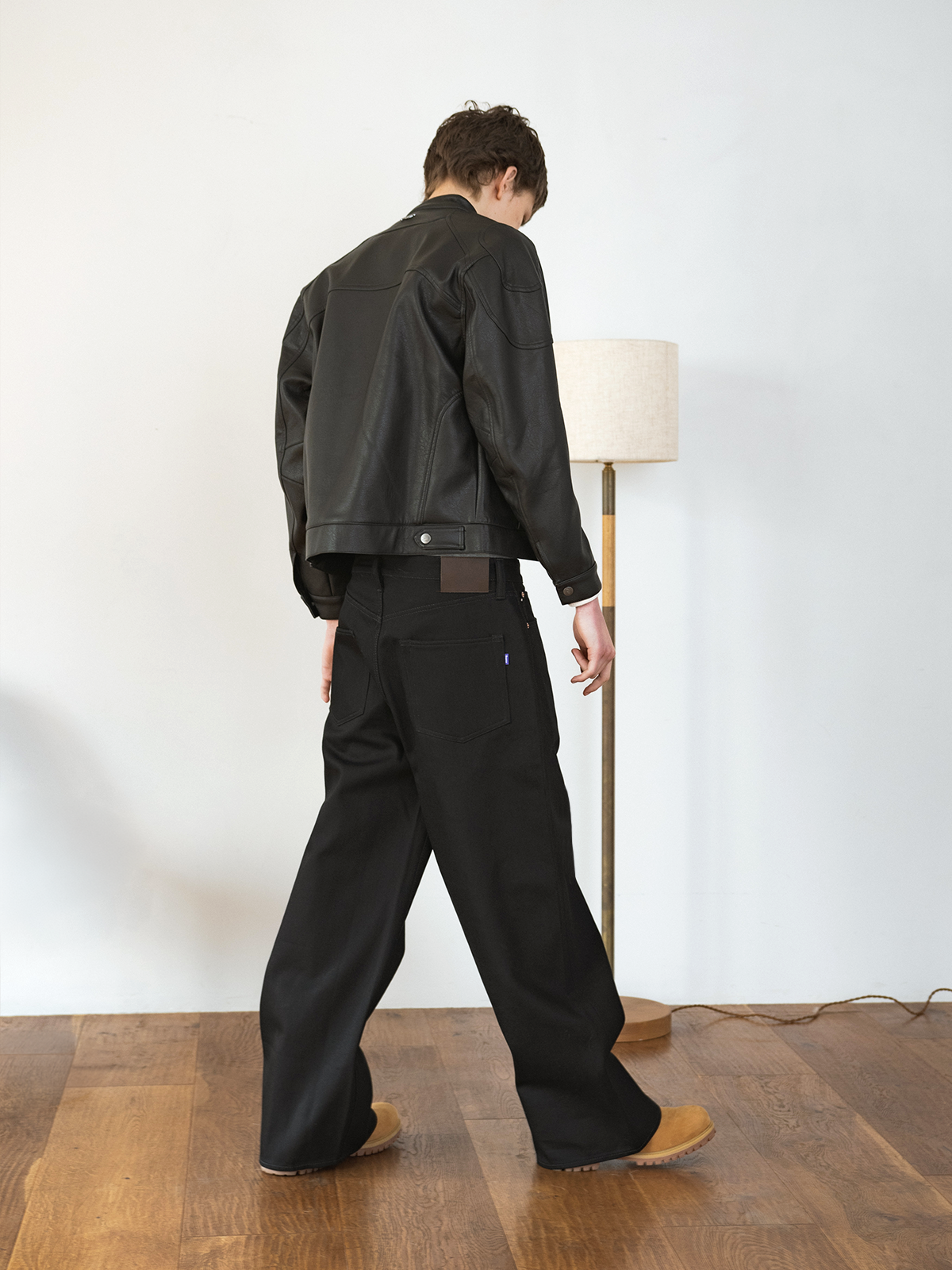 Japanese Selvedge Baggy Jeans – Black/Black