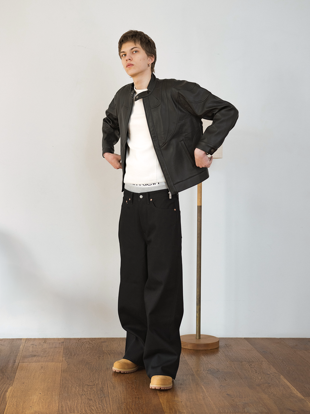 Japanese Selvedge Baggy Jeans – Black/Black