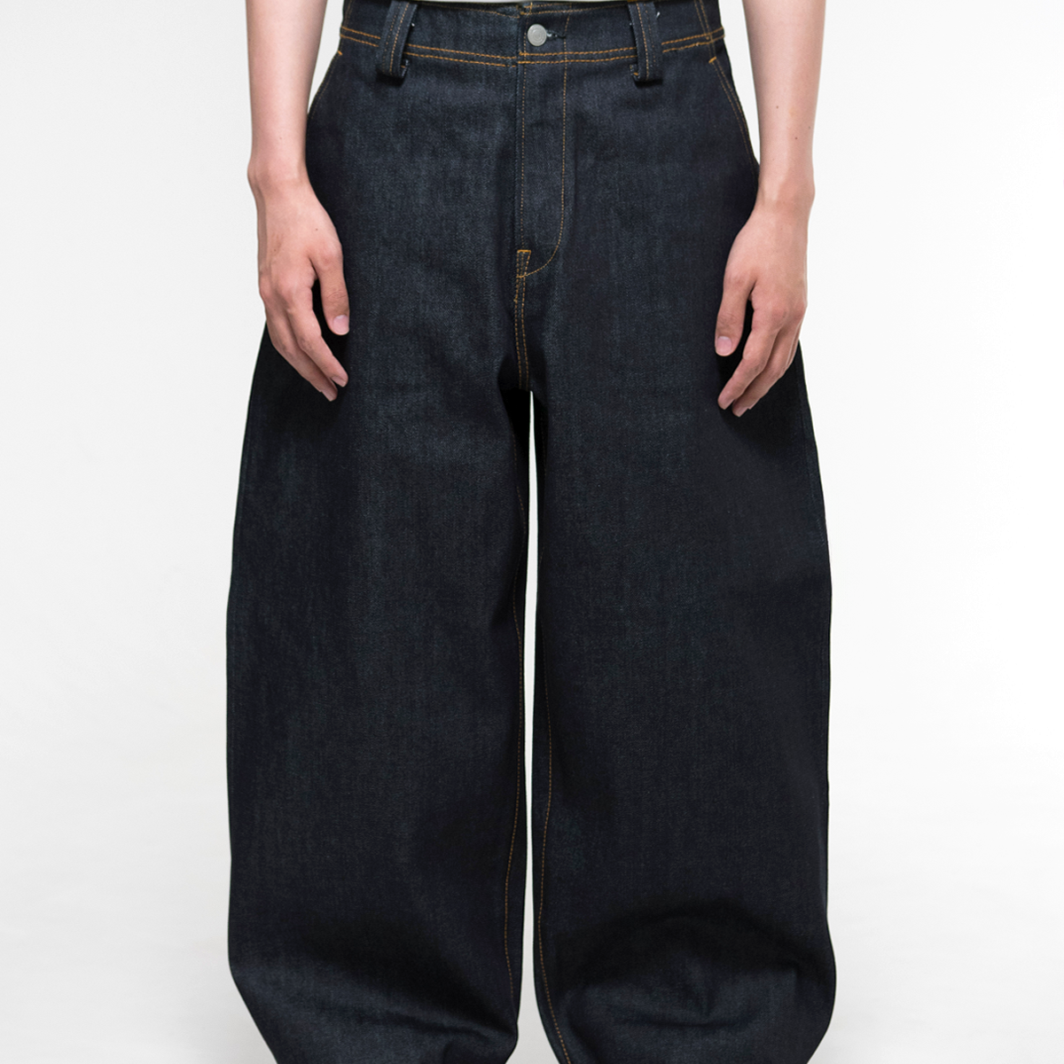 NO BRAND ノーブランド BANTE バンテ JAPANESE SELVEDGE CURVED-LEG JEANS ジャパニーズ セルビッジ カーブドレッグ デニムパンツ インディゴ B-0620-CL Japanese Selvedge Curved-Leg Jeans - Indigo